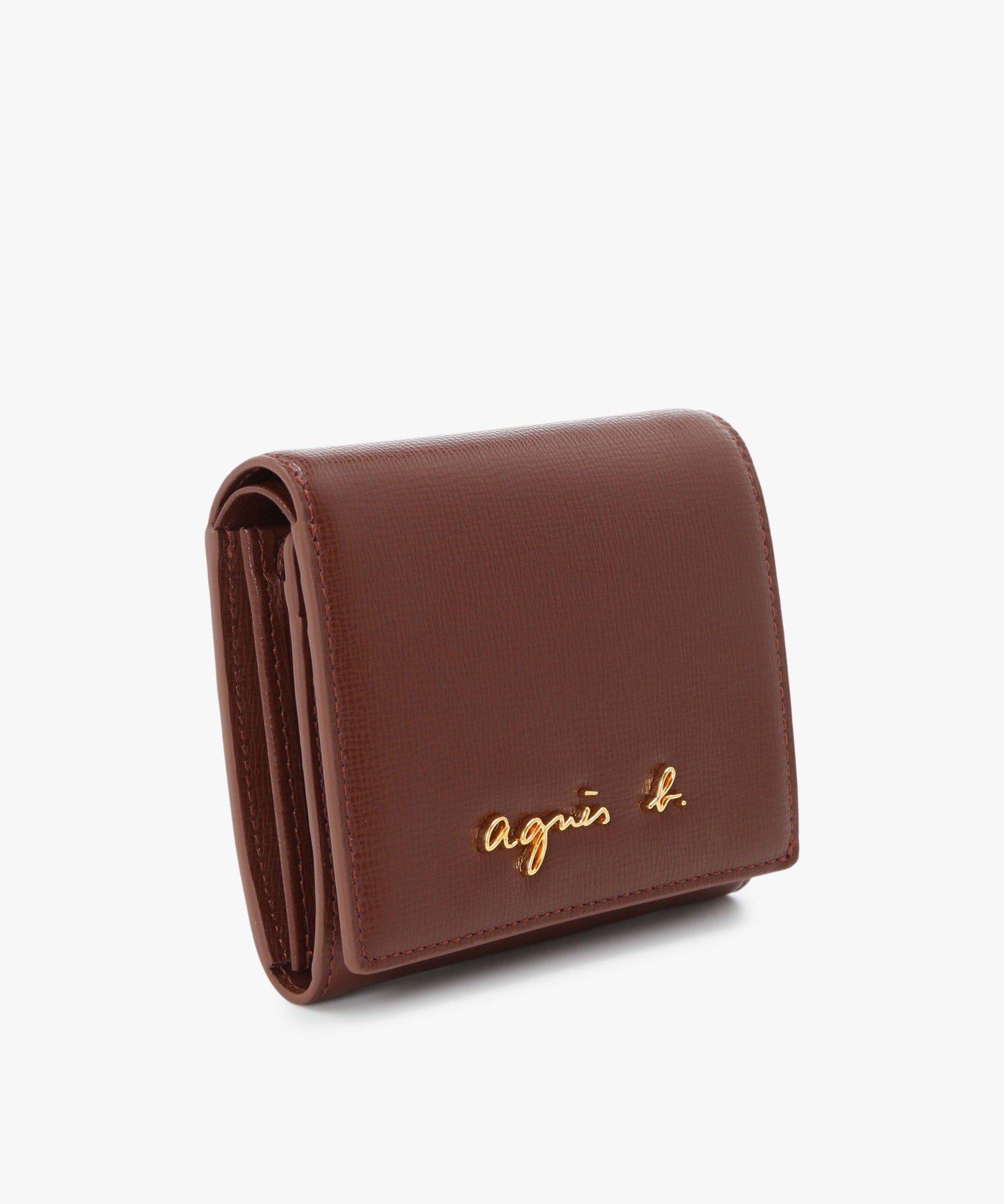 agnes b. VOYAGE レザー 二つ折り ウォレット "City" ZAW07-01 アニエスベー 財布・ポーチ・ケース 財布 ブラウン【送料無料】