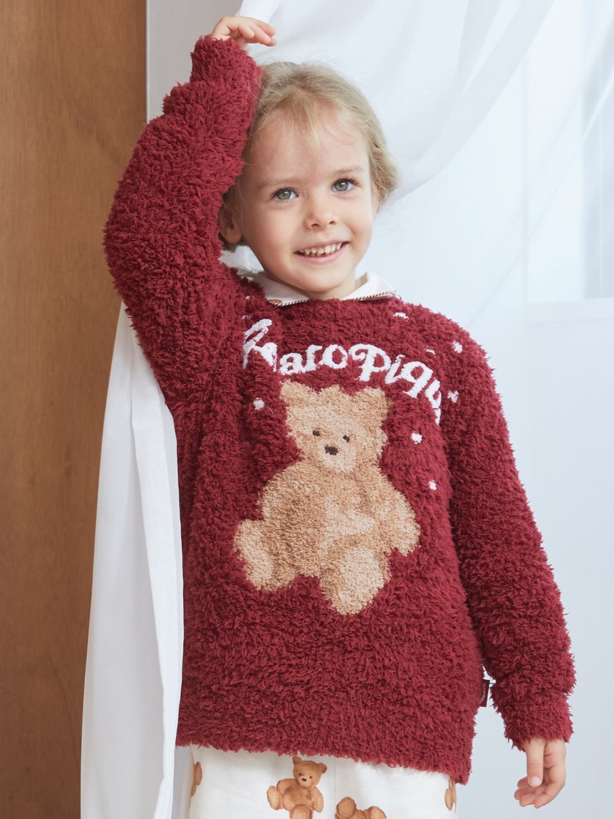 gelato pique 【HOLIDAY】【KIDS】ジェラートスノーベアプルオーバー ジェラートピケ トップス ニット レッド ネイビー【送料無料】
