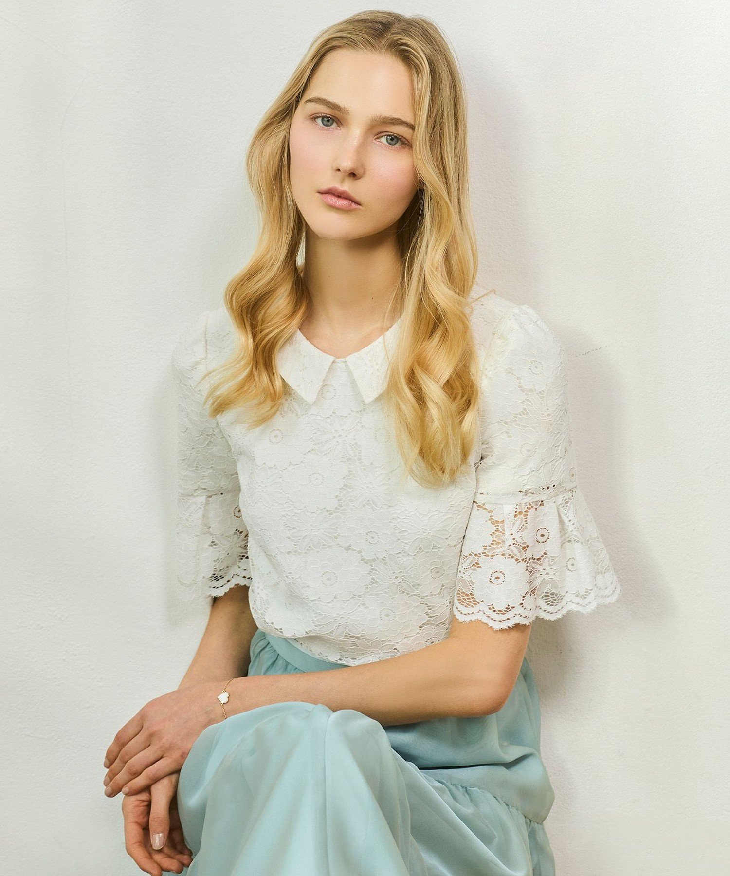 TOCCA LACE DREAMLET レースカットソー トッカ トップス カットソー・Tシャツ ブラック ホワイト