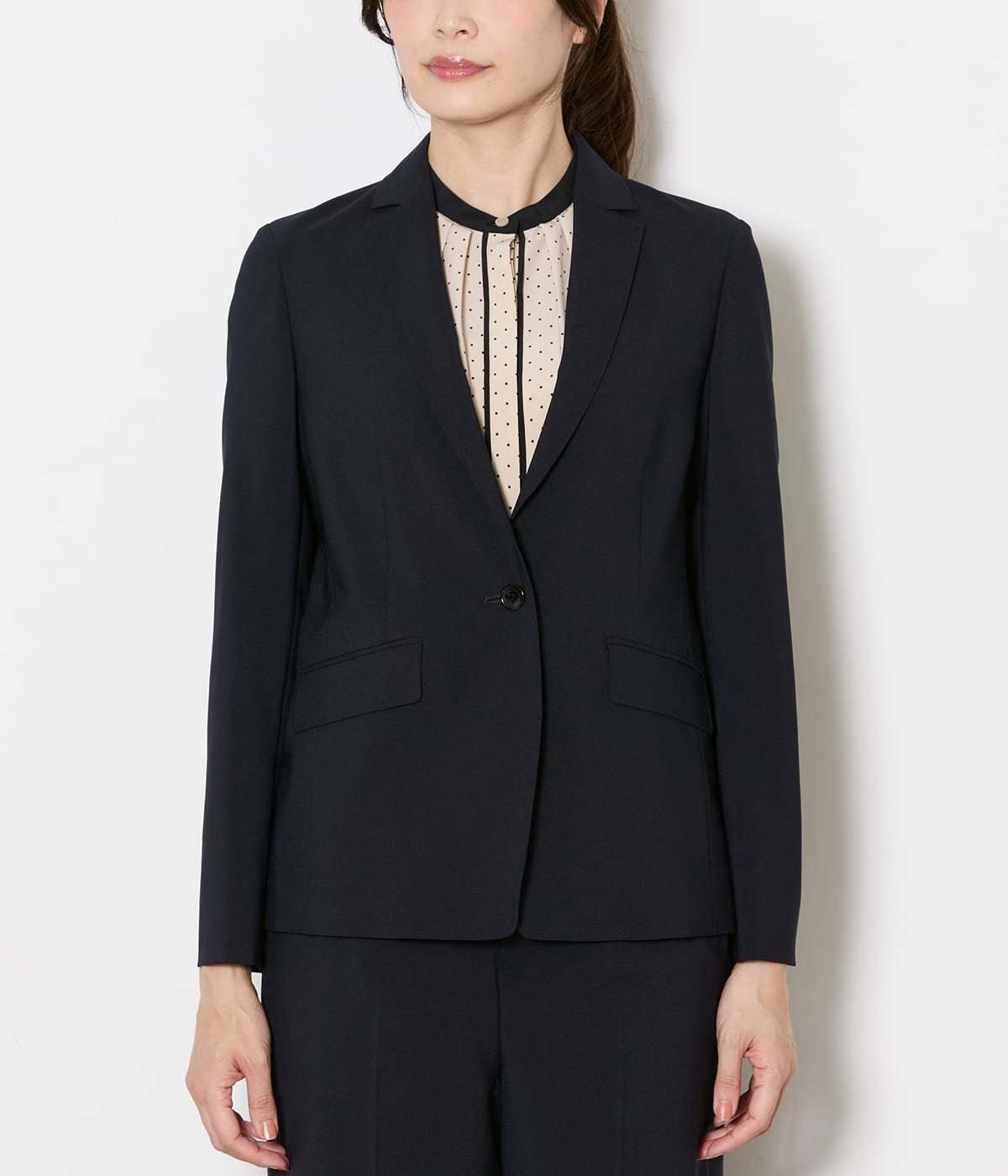 【SALE／30%OFF】NEWYORKER WOMEN ウォッシャブルストレッチ ノッチドラペル1釦ジ...