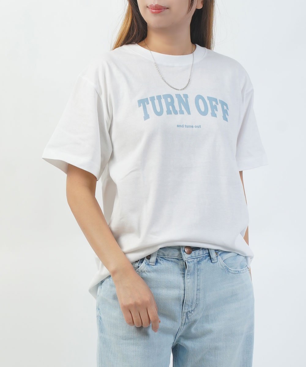 Healthy DENIM ヘルシーデニム Turn Off ブルーコムブルー トップス カットソー・Tシャツ ホワイト