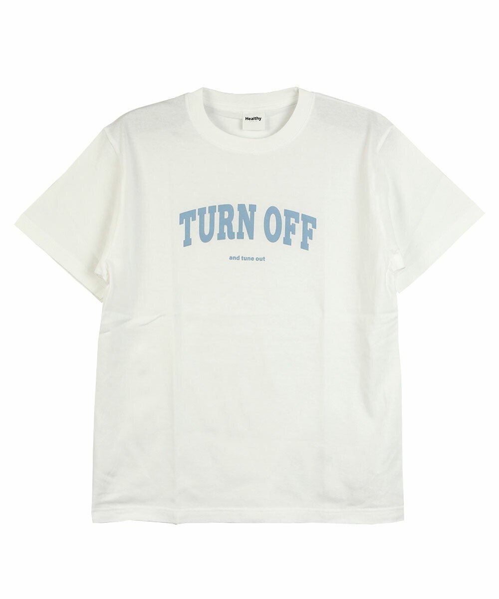 Healthy DENIM ヘルシーデニム Turn Off ブルーコムブルー トップス カットソー・Tシャツ ホワイト