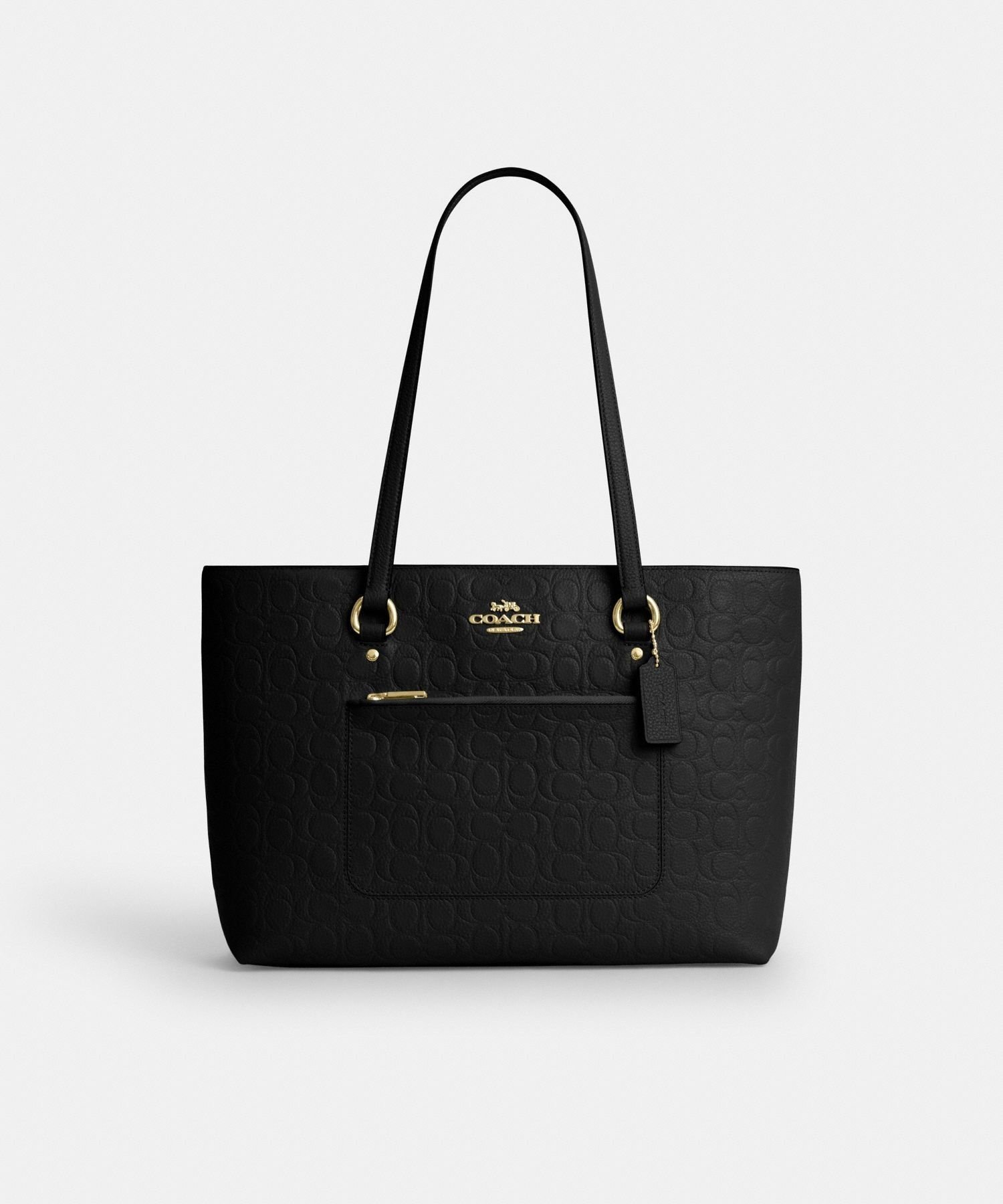 【SALE／45%OFF】COACH OUTLET 【公式】ステーション トート バッグ・シグネチャー レザー コーチ　アウトレット バッグ トートバッグ ブラック【送料無料】
