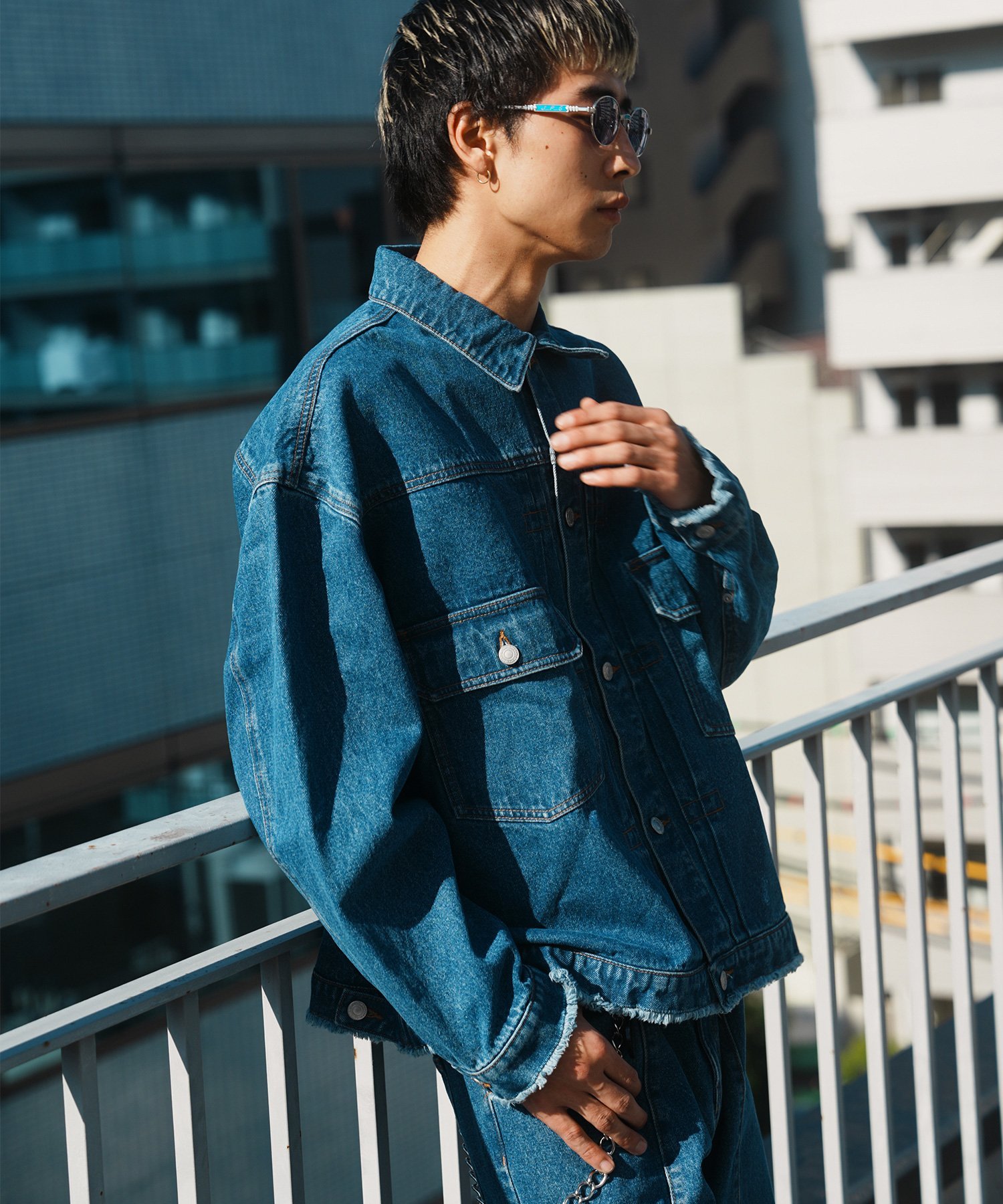 JACKROSE (M)JACKROSE/JE-FRINGE 2ND DENIM JKT ジャックローズ ジャケット アウター デニムジャケット ブルー ブラック【送料無料】