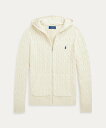 POLO RALPH LAUREN (ボーイズ 8才~20才)ケーブル コットン フーデッド フルジップ セーター ラルフローレン トップス ニット ブラウン【...
