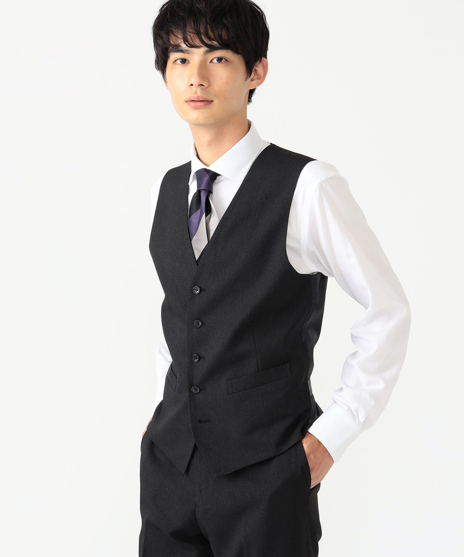 【SALE/50%OFF】BEAMS HEART MEN ピンヘッド トラベル ジレ 23AW(セットアップ対応) ビームス アウトレット スーツ・フォーマル スーツベスト ブルー ブラック ネイビー【送料無料】