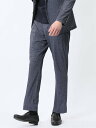 【SALE/10%OFF】TAKA-Q TechDenim スリムフィット ノータックパンツ 紺(セットアップ可能) タカキュー スーツ・フォーマル スーツパン...