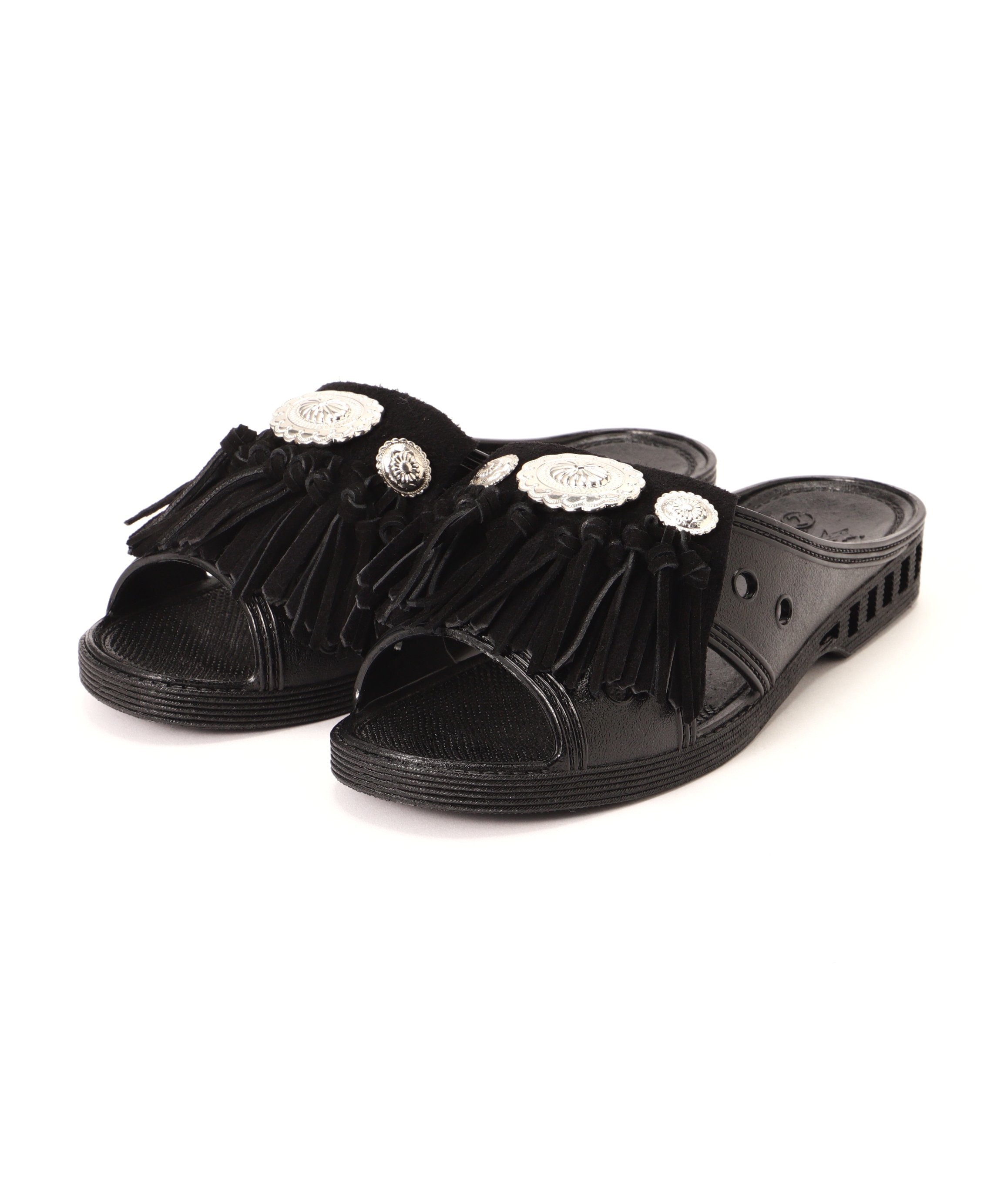 GARDEN TOKYO BENCH/ベンチ/BENSAN-D SUEDE FRINGE CONCHO/ベンサンスエードフリンジコンチョ ガーデン シューズ・靴 サンダル ブラック【送料無料】