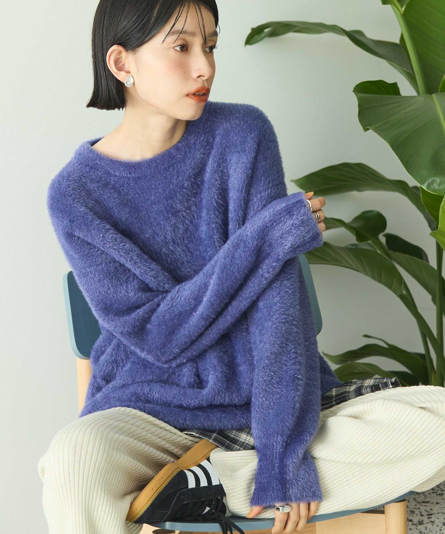 AMERICAN HOLIC フェアリーニットプルオーバー アメリカンホリック トップス ニット ブルー グレー ブラウンのサムネイル