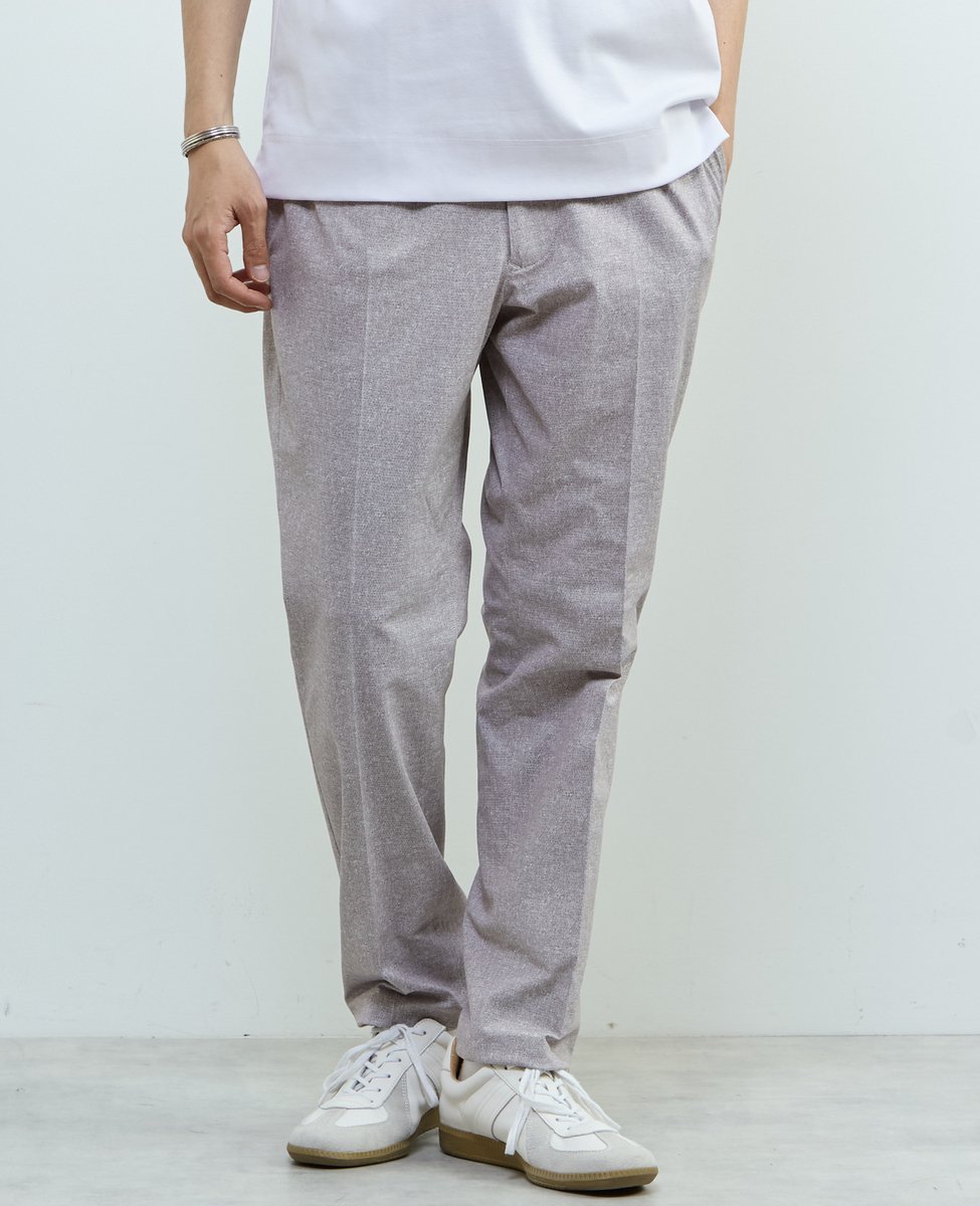 MEN'S MELROSE プリントテックドットジャージイージーパンツ(セットアップ可) メンズメルローズ パンツ スラックス・ドレスパンツ ベージュ グレー ネイビー