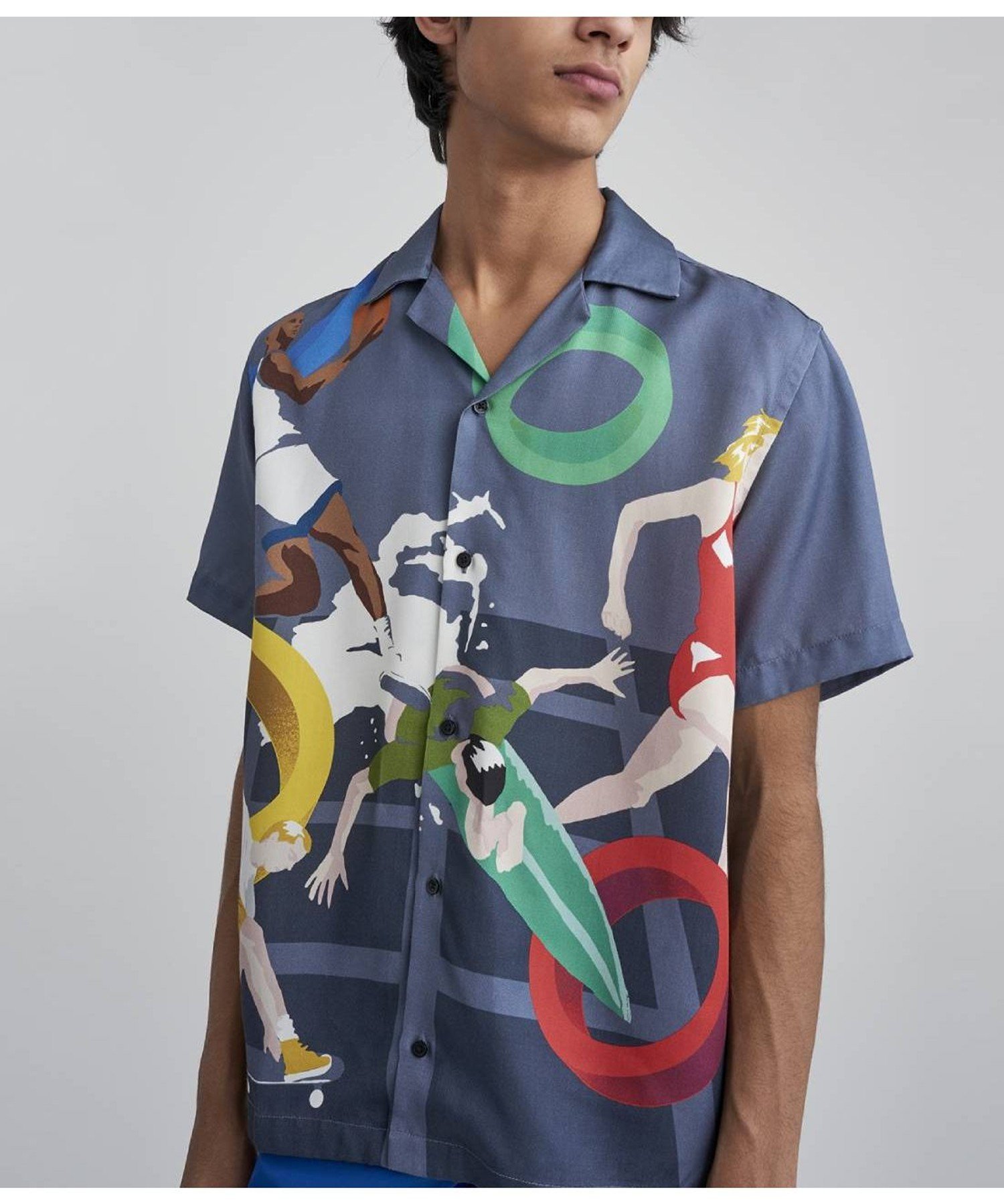 【SALE／70%OFF】Saturdays NYC Canty Print S.C. S/S Shirt サタデーズ　ニューヨークシティ トップス シャツ・ブラウス ネイビー【送料無料】