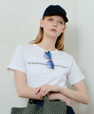 allureville コンビフォントTシャツ アルアバイル トップス その他のトップス ホワイト グレー ブラウン【送料無料】