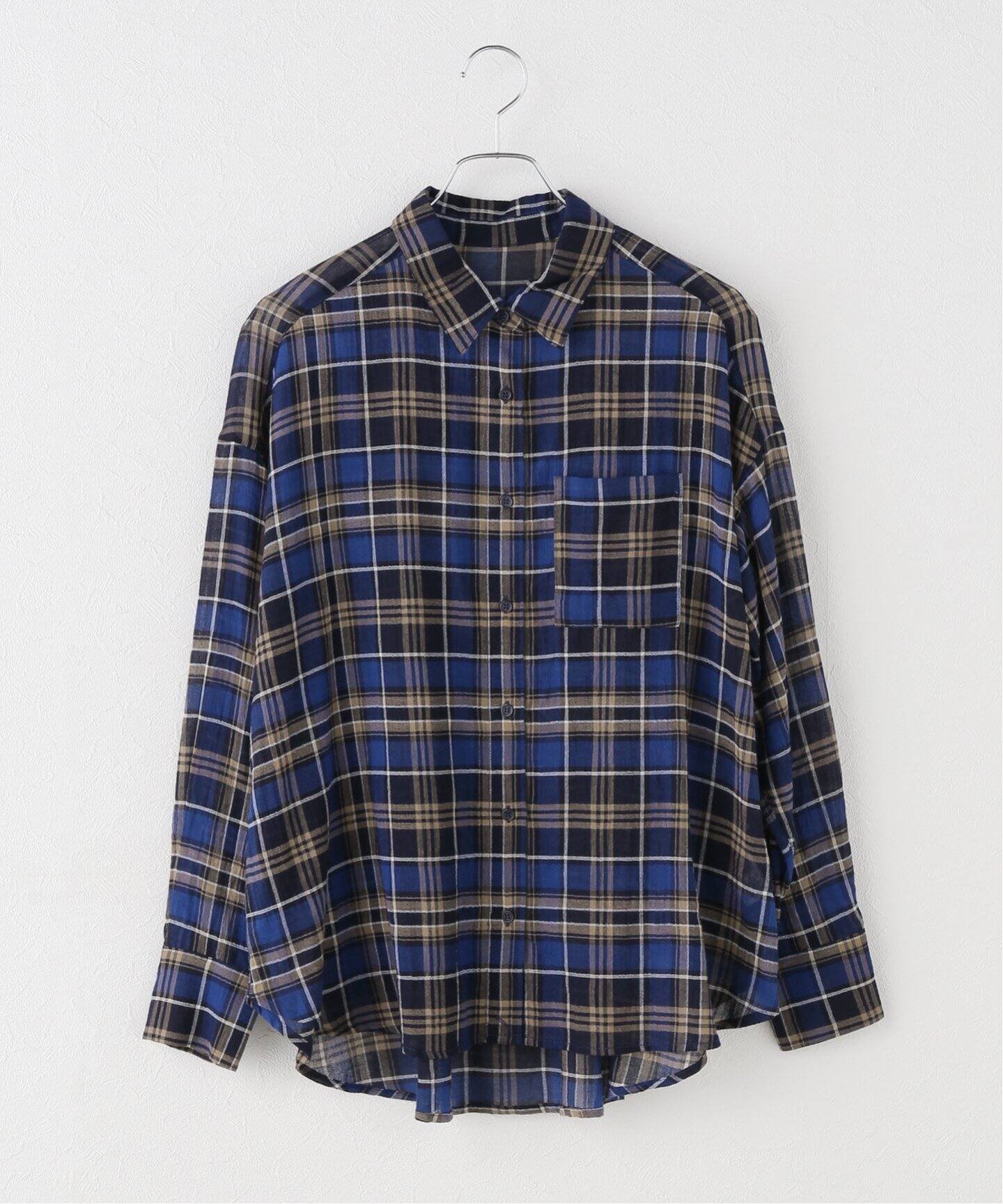 JOURNAL STANDARD relume ヴィンテージチェックローンシャツ ジャーナル スタンダード レリューム トップス シャツ・ブラウス ブラウン ブルー【送料無料】のサムネイル