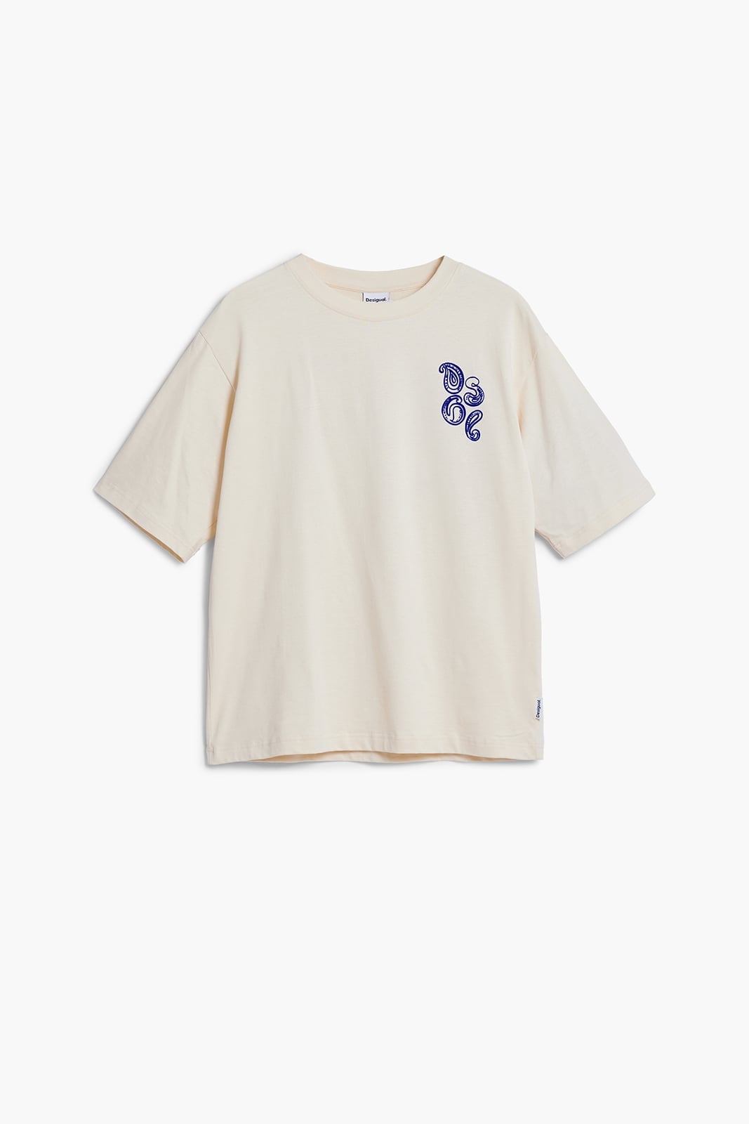 ペイズリー柄のTシャツ デシグアル トップス カットソー・Tシャツ ホワイト