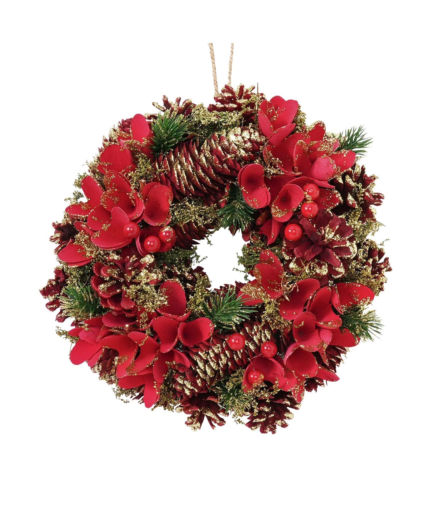 Francfranc リース M レッド フランフラン インテリア・生活雑貨 オブジェ・置物・アート レッドのサムネイル