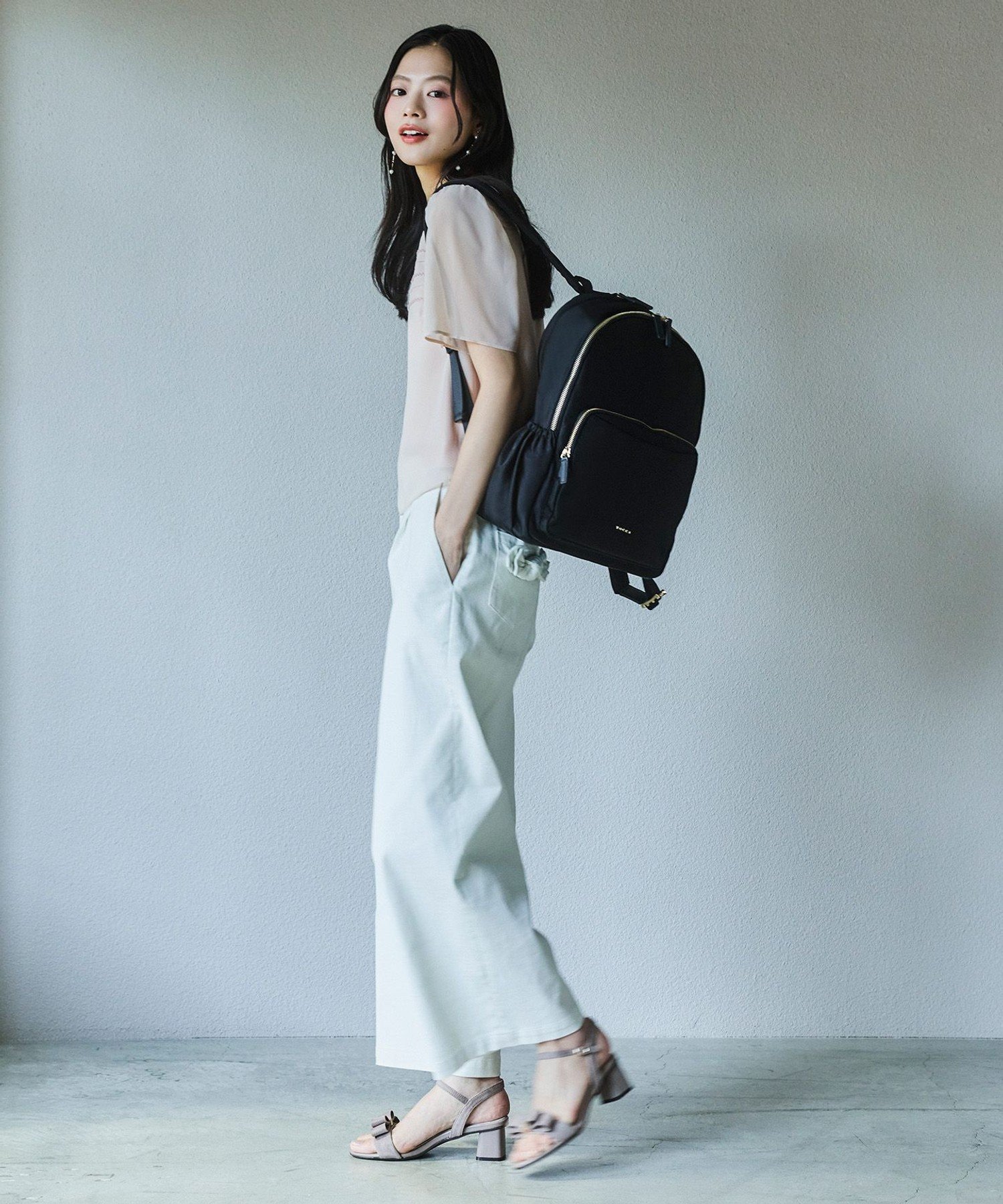 TOCCA 【松木育未さん着用】PICO FLUTTER カットソー トッカ トップス カットソー・Tシャツ ピンク ネイビー