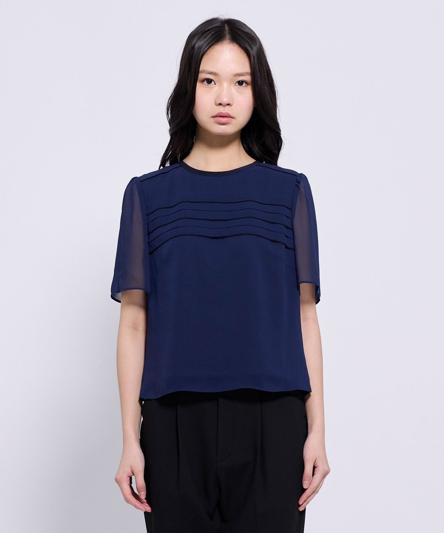 TOCCA 【松木育未さん着用】PICO FLUTTER カットソー トッカ トップス カットソー・Tシャツ ピンク ネイビー