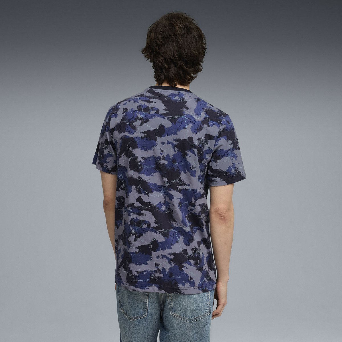 メンズ カモ AOP 半袖 Tシャツ CAMO AOP Tee プーマ トップス カットソー・Tシャツ ネイビー