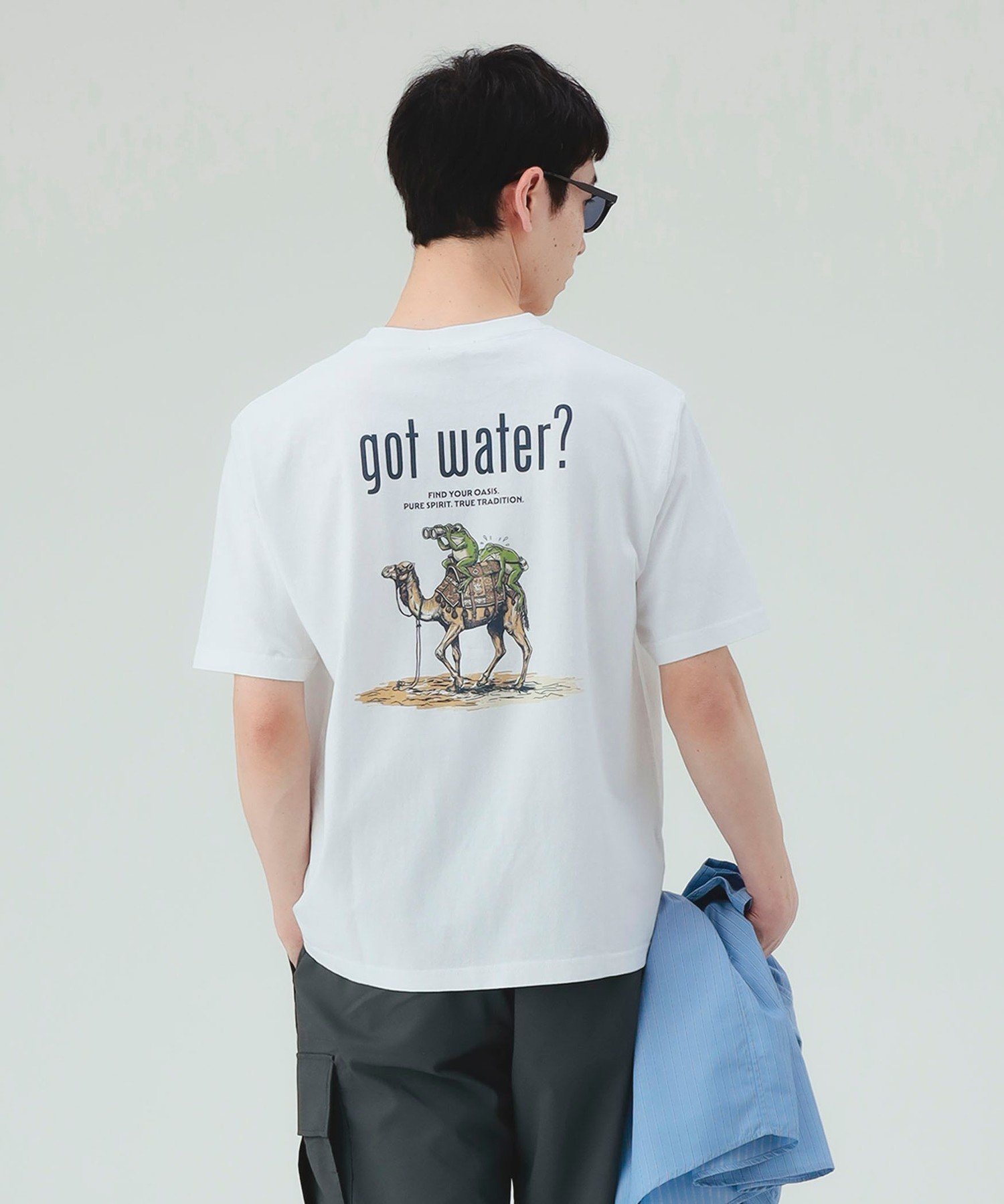 BEAMS HEART MEN 【ユニセックス】got water? グラフィック Tシャツ ビームス ハート トップス カットソー・Tシャツ ホワイト ベージュ【送料無料】
