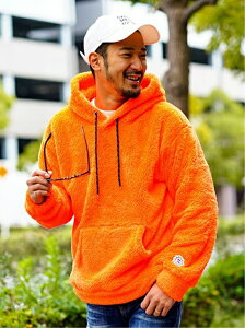 whimROTH whimROTH/(M)Fleece neon PK アダムスジャグラー カットソー パーカー オレンジ【送料無料】