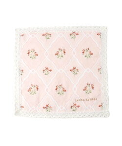 LAURA ASHLEY HOME ピンフォードトレリス レースガーゼタオルハンカチ ローラ アシュレイ ファッション雑貨 ハンカチ・ハンドタオル ピンク イエロー ベージュ