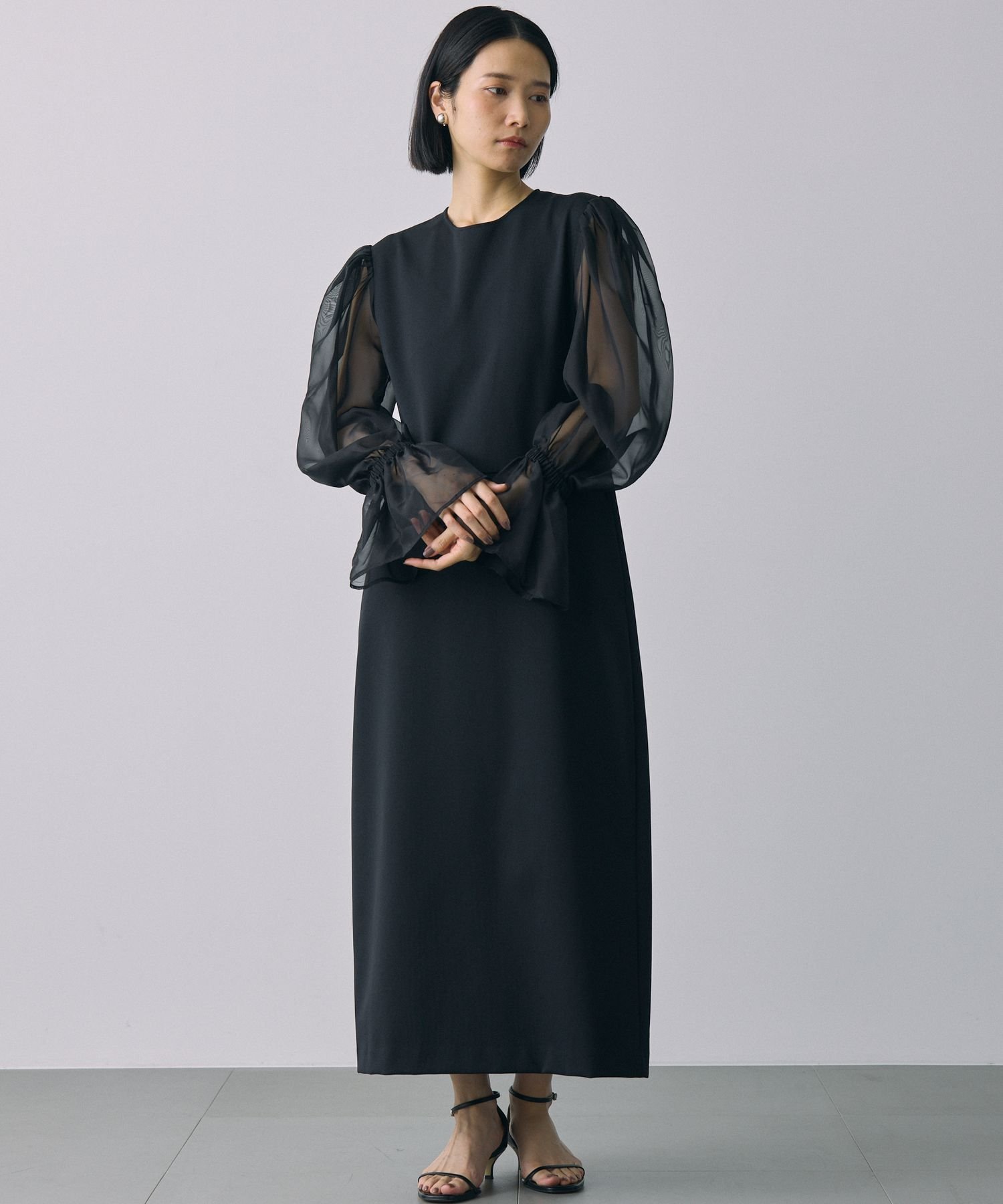 【SALE/60%OFF】BABYLONE シアードッキングワンピース バビロン ワンピース・ドレス ワンピース ブラック【送料無料】
