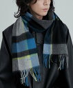 【SALE/50%OFF】coen ワンポイント刺繍ウールチェックマフラー コーエン ファッション雑貨 マフラー・ストール・ネックウォーマー オレンジ グレー ...