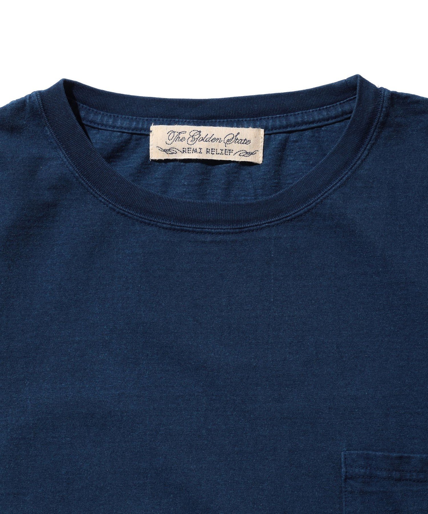 BEAMS PLUS 【別注】REMI RELIEF / Pocket T-shirt Indigo ビームス メン トップス カットソー・Tシャツ ネイビー【送料無料】