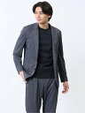 【SALE/10%OFF】TAKA-Q TechDenim スリムフィット 2ボタンジャケット 紺(セットアップ可能) タカキュー スーツ・フォーマル スーツジ...