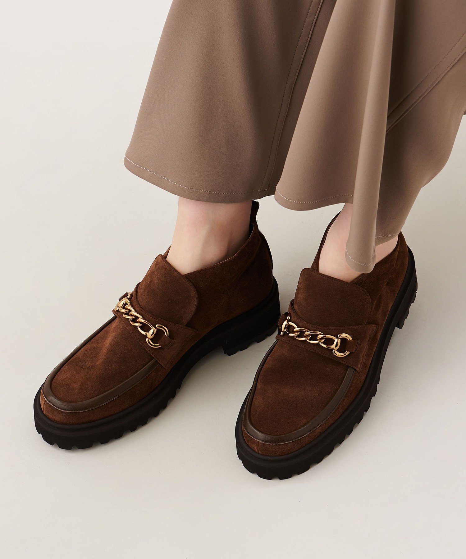 【SALE／70%OFF】ODETTE E ODILE ハイカットビットローファー フラット40↑ ユナイテッドアローズ アウトレット シューズ・靴 ローファー ブラウン【送料無料】
