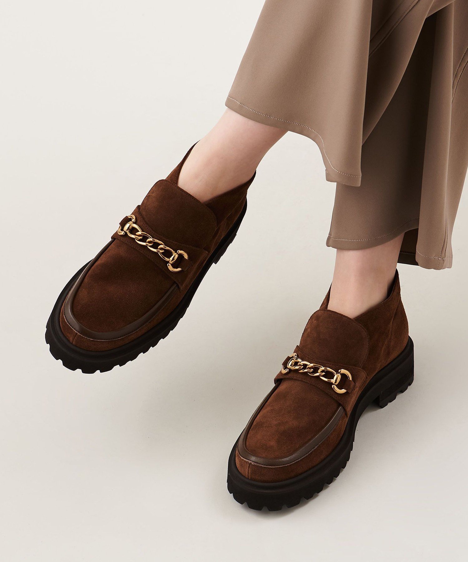【SALE／70%OFF】ODETTE E ODILE ハイカットビットローファー フラット40↑ ユナイテッドアローズ アウトレット シューズ・靴 ローファー ブラウン【送料無料】