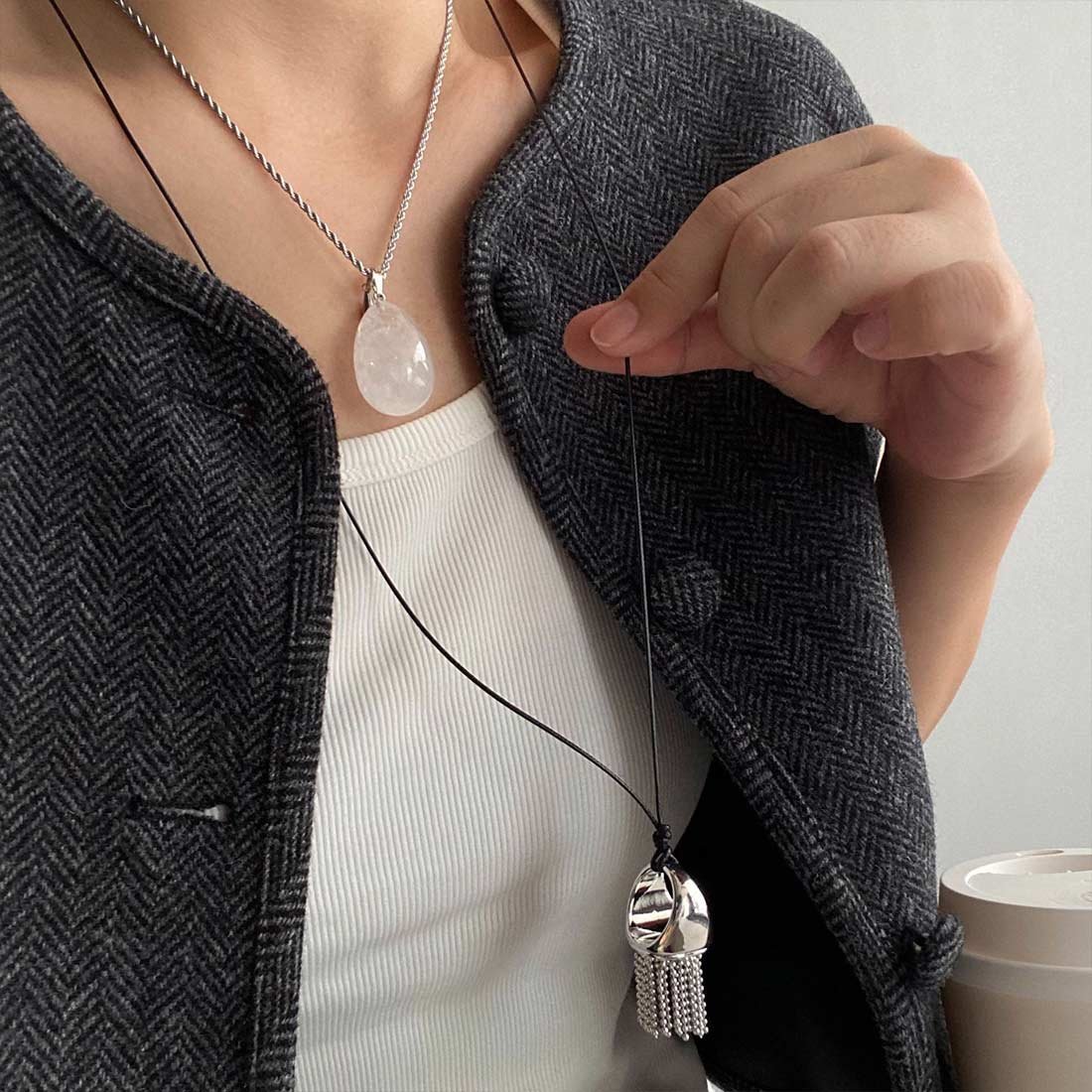 【SALE／30%OFF】Forcement 個性的なメタルトップチョーカー メゾンドラティール アクセサリー・腕時計 チョーカー