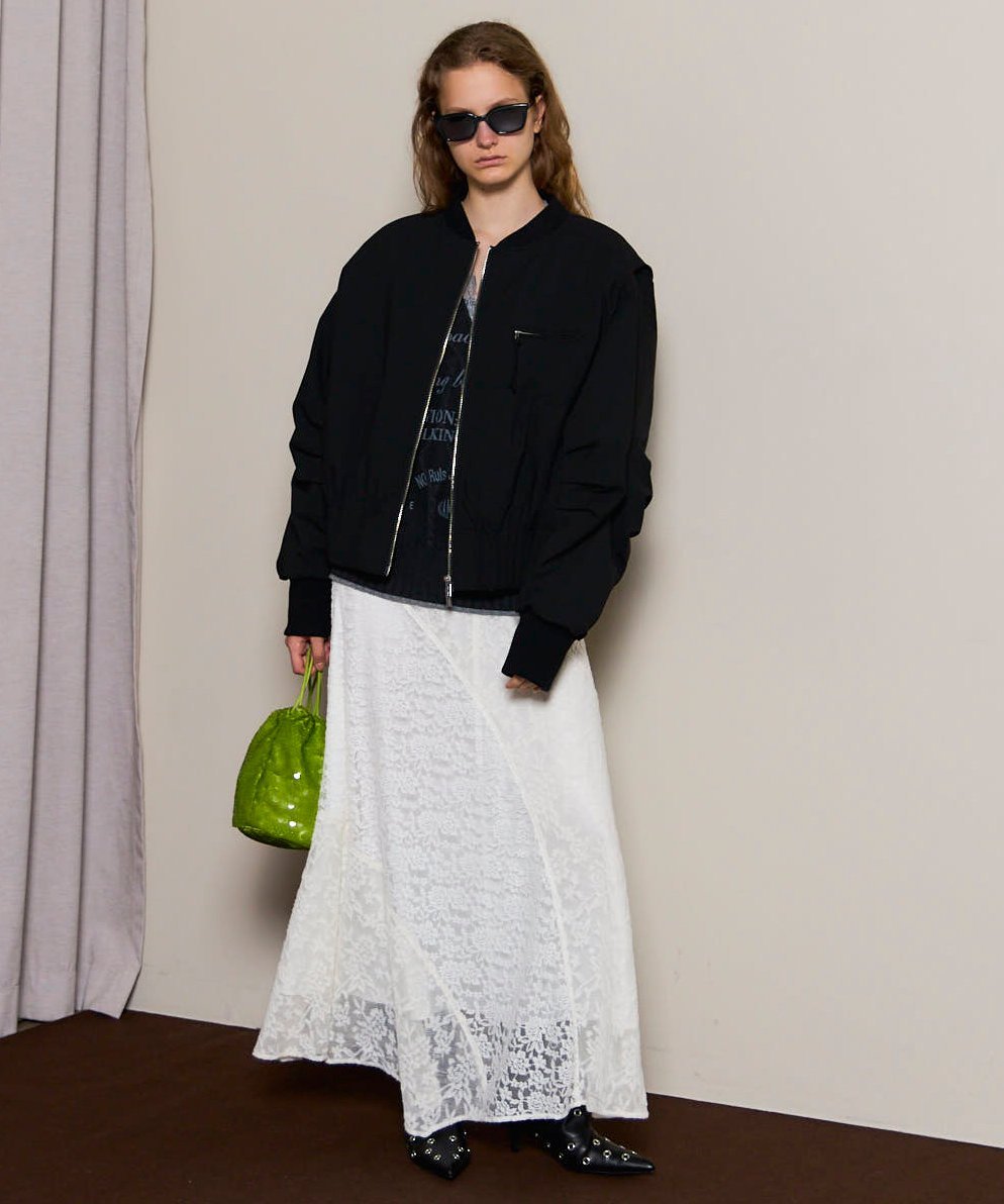 MAISON SPECIAL Random Lace Flare Skirt メゾンスペシャル スカート ロング・マキシスカート ホワイト