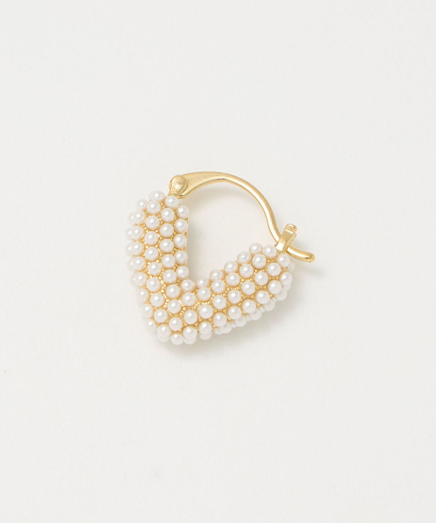 ＜kaene＞ミニフープ ハート ピアス＜Select by EMMEL REFINES＞ ユナイテッドアローズ グリーンレーベルリラクシング アクセサリー・腕時計 ピアス ホワイト