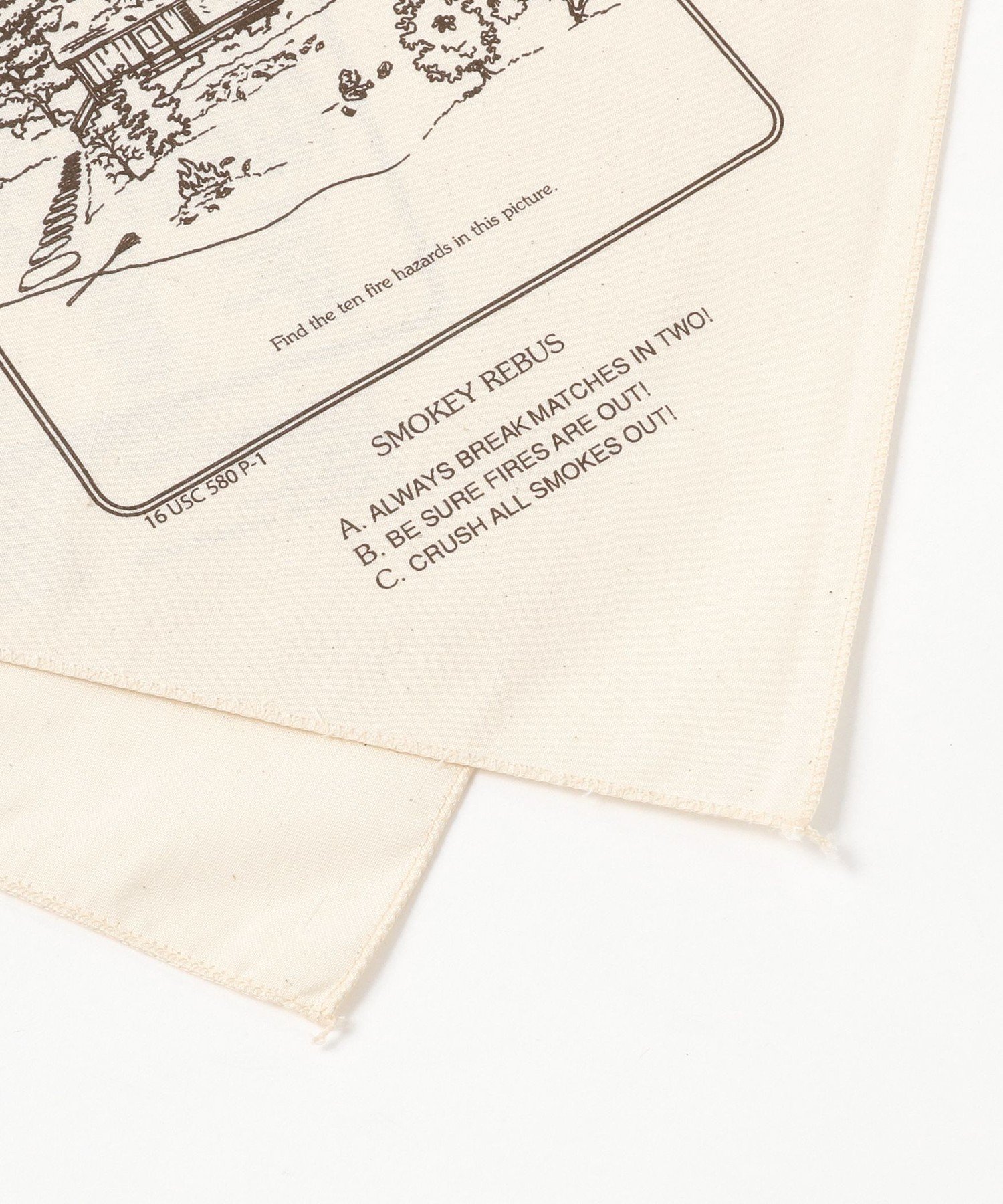 BEAMS BOY THE PRINTED IMAGE / SMOKEY BEAR ビームス ウイメン ファッション雑貨 ハンカチ・ハンドタオル ベージュ
