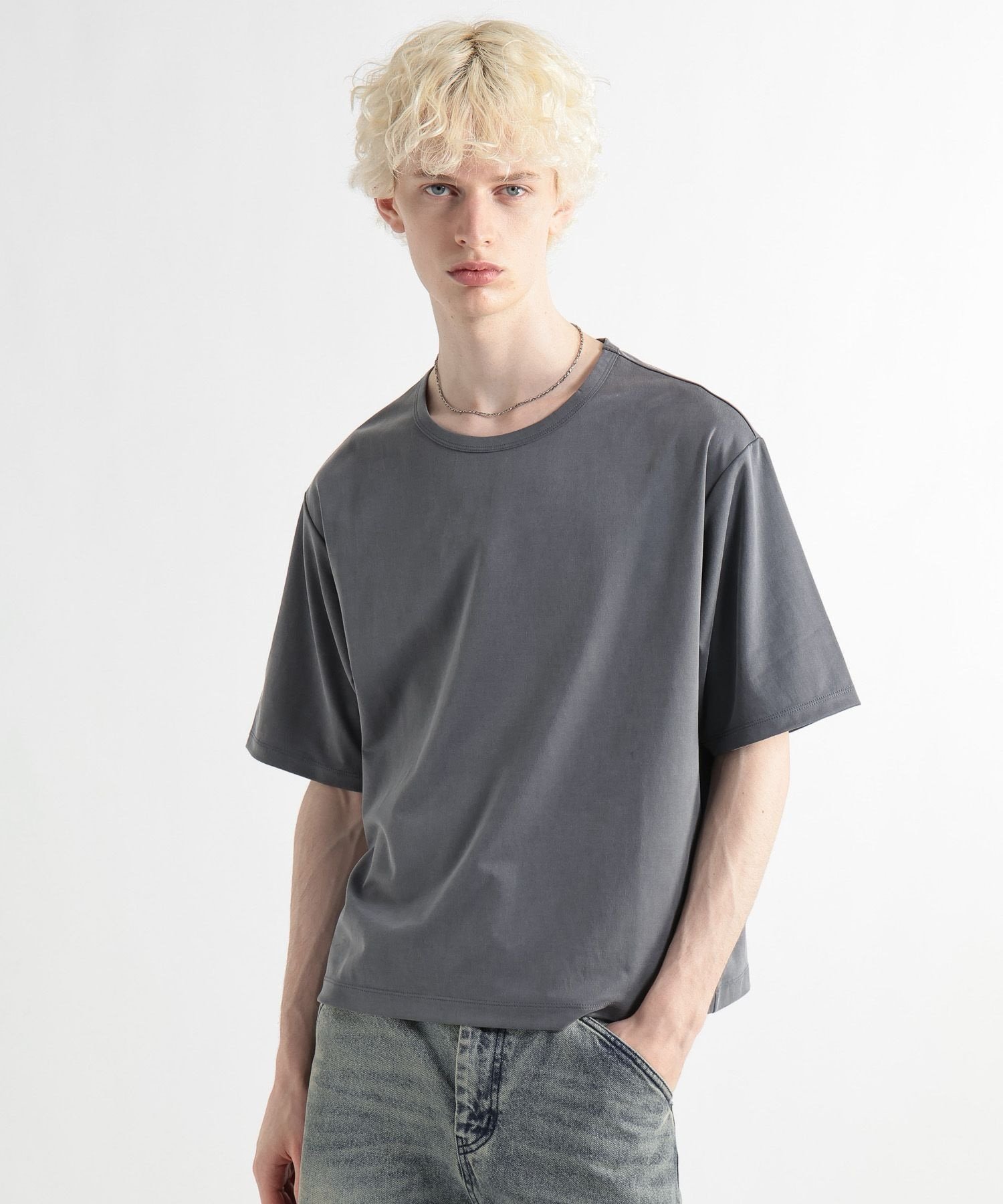 HARE 【接触冷感 MADE IN JAPAN】Premiumフィブリルカット ハレ トップス カットソー・Tシャツ グレー ブラウン ブラック