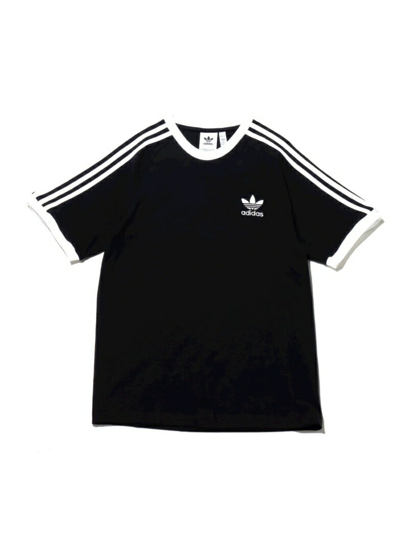 adidas adidas 3 STRIPES TEE アトモスピンク カットソー Tシャツ ブラック【送料無料】