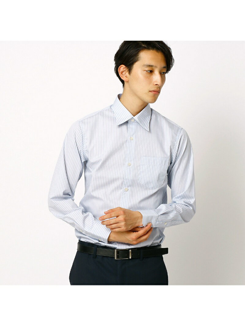 【SALE／60%OFF】COMME CA ISM オルタネートストライプワイシャツ コムサイズム シャツ/ブラウス ワイシャツ ブルー
