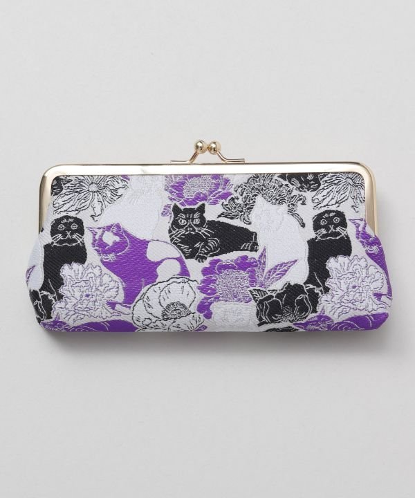 カヤ 【カヤ】猫花眼鏡がま アミナコレクション 財布・ポーチ・ケース コインケース・小銭入れ・札入れ..