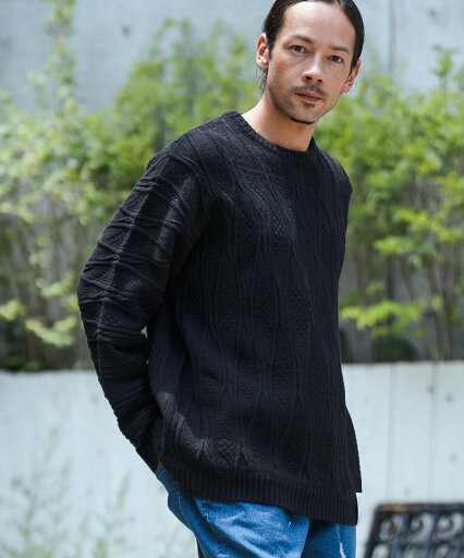 CAMBIO mn2989-3D Solid Crew Neck Knit Pullover ニットプルオーバー カンビオ トップス ニット ブラック ブラウン【送料無料】 CAMBIO mn2989-3D Solid Crew Neck Knit Pullover ニットプルオーバー カンビオ トップス ニット ブラック ブラウン【送料無料】