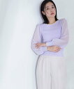 NATURAL BEAUTY BASIC バイカラーシェルタックリブニット ナチュラルビューティベーシック トップス ニット ブラック ホワイト【送料無料】(4)