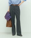 NOLLEY'S sophi 《セットアップ対応》ウォッシャブルソフトシャンブレーセミフレアパンツ ノーリーズ パンツ その他のパンツ カーキグリーン グレー【...
