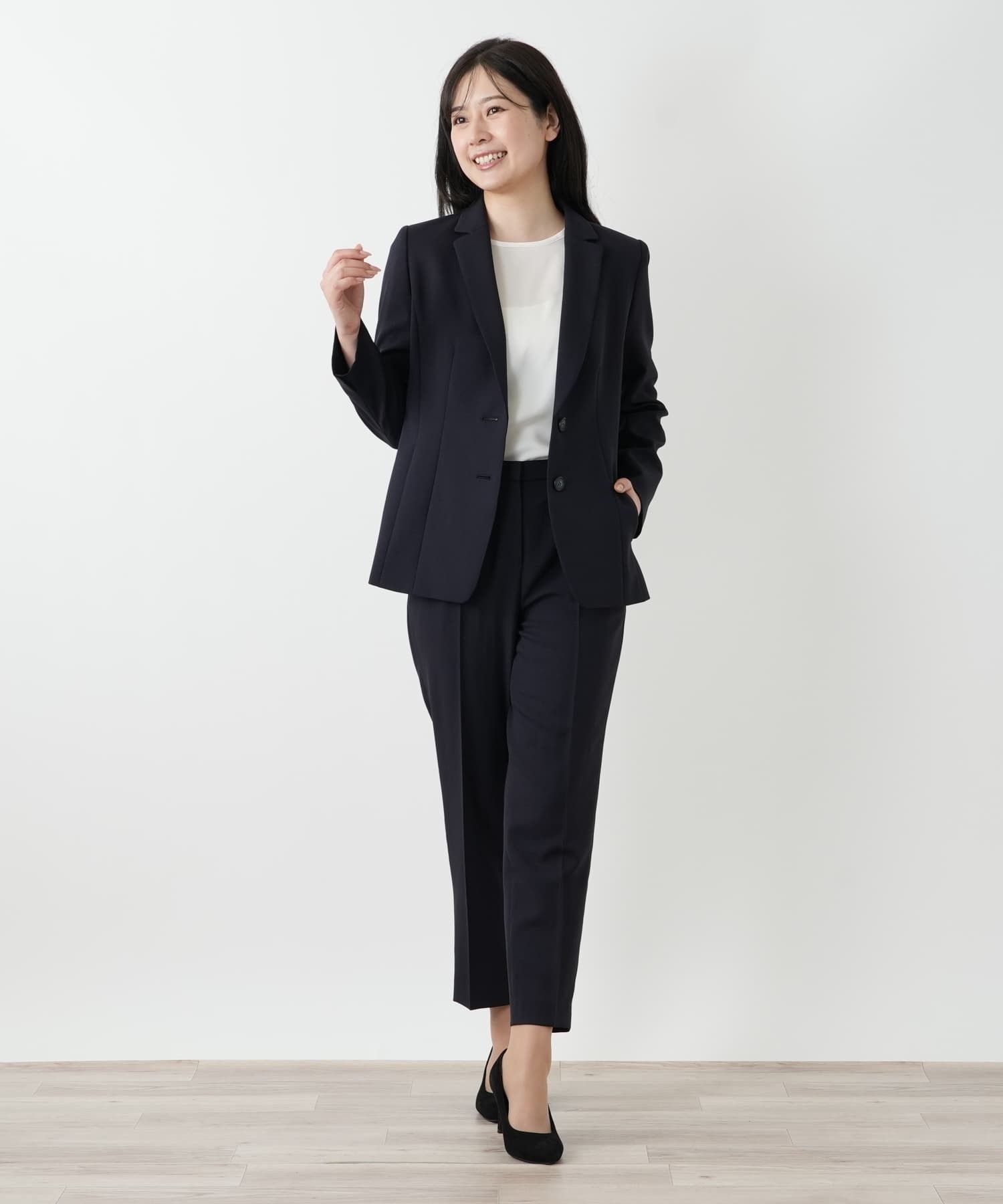Leilian テーパードパンツ レリアン パンツ その他のパンツ グレー ネイビー