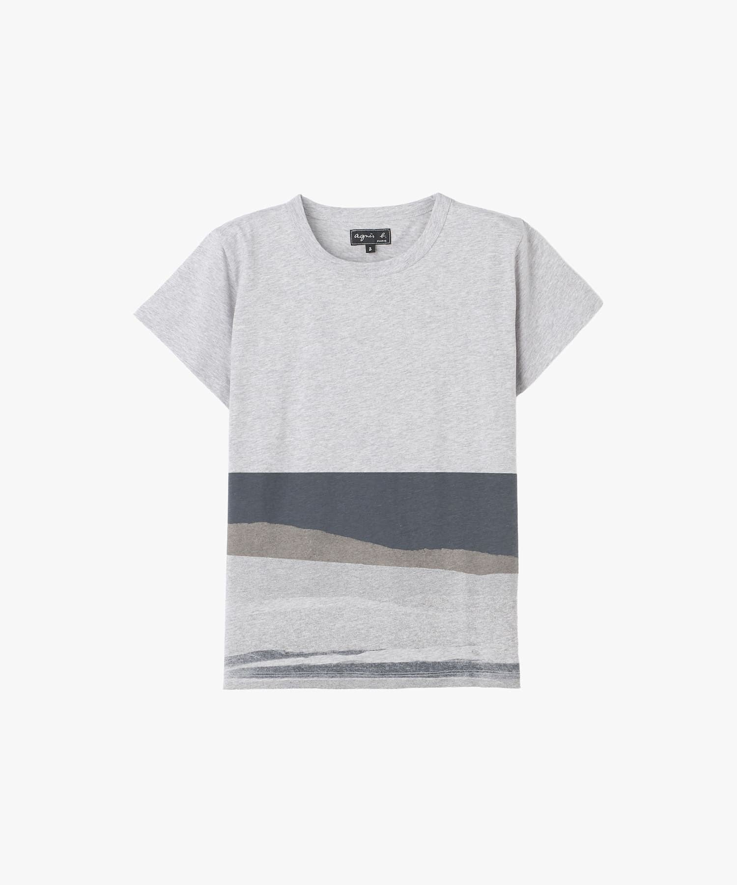 agnes b. FEMME オーガニックコットン 半袖 アーティストTシャツ 