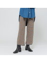 【SALE/20%OFF】Rouge vif la cle 【+81 BRANCA】ハイウエストニットパンツ ルージュ・ヴィフ ラクレ パンツ その他のパンツ ブラック パープル【送料無料】