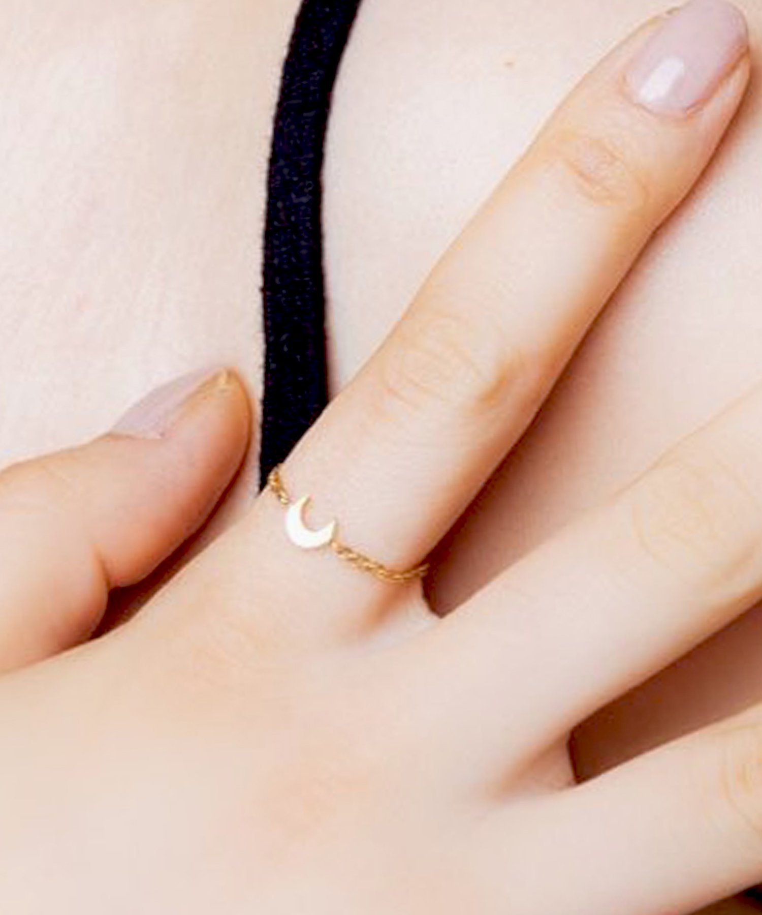 les bon bon les bon bon/moonlight chain ring ムーンライト チェーン リング イエローゴールド K10 10K ジュエリー MADE IN JAPAN 日本製 ルボンボン BOB208 ギフト セットアップセブン アクセサリー・腕時計 リング・指輪 ゴールド