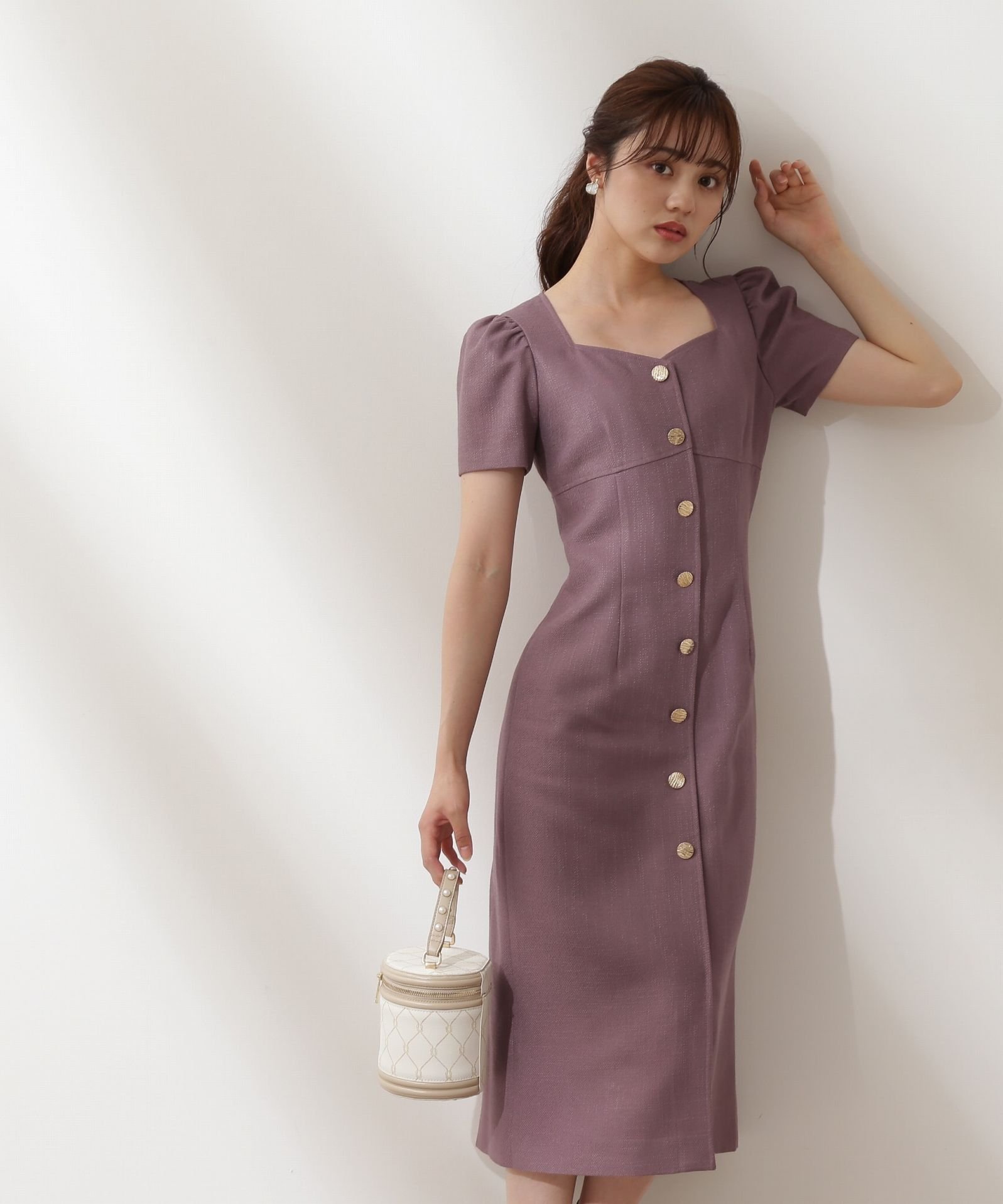 【SALE／50%OFF】PROPORTION BODY DRESSING ツイードタイトワンピース プロポーションボディドレッシング ワンピース・ドレス その他のワンピース・ドレス ピンク ホワイト グリーン【送料無料】のサムネイル