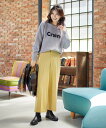 【SALE/30%OFF】any FAM 【ウエストゴム/ストレッチ/洗える/裏起毛】シークレットウォーム ワイド エニィファム パンツ その他のパンツ ブラウ...