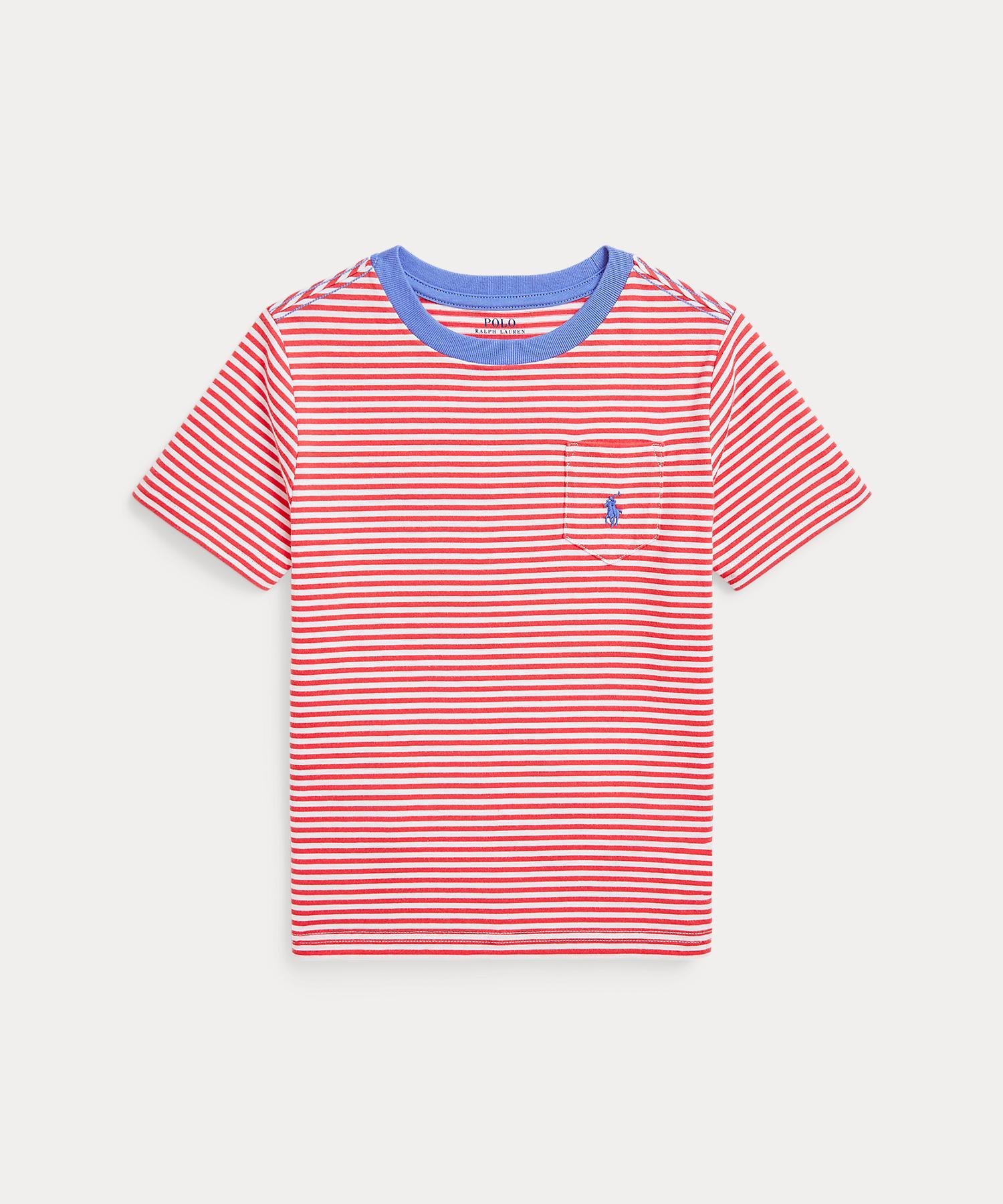 【SALE／50%OFF】POLO RALPH LAUREN (ボーイズ 2才~7才)ストライプド コットン ジャージー ポケット Tシャツ ラルフローレン トップス カットソー・Tシャツ レッドのサムネイル