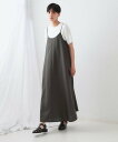 【SALE/50%OFF】OPAQUE.CLIP リネンライクキャミワンピース【洗濯機洗い可】 オペークドットクリップ ワンピース・ドレス その他のワンピース・...